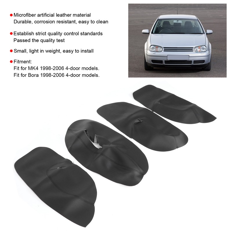 Car Door Armrest Cover Microfiber Leather Trim Sticker Fit for