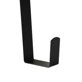 Aeranto Wreath Hanger for Front Door, Slim Over The Door Hook, Easy to Use and Reusable Holiday Wreath Holder for Christmas, Thanksgiving, Halloween and Daily Décor(15" Black, 1)