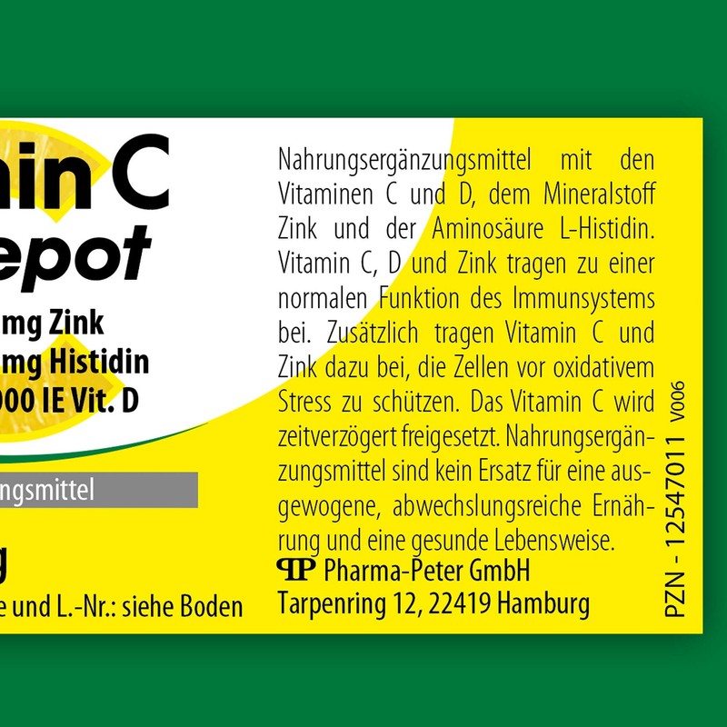Vitamin C 300 Depot + Zinc + Histidine + Vitamin