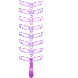 Eyebrow Stencil for Beginners, 8 Styles Eyebrow Shaper Kit with Eyebrow Brush and Brow Razor Trimmer, Reusable DIY Eyebrow Stencils Template