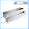 GRIDMANN 32-inch Double Tier Speed Rail - Stainless Steel Liquor