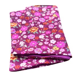 Wollhuhn Eco Boys / Girls Lightweight Loose Slip-On Scarf/Neckerchief/Loop Cotton Jersey Transitional Periods / Summer 20220201, Flowers Berry