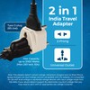 Orei Grounded Universal 2 in 1 Plug Adapter Type D