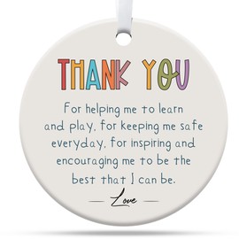 Teacher Christmas Ornament, Teacher Gifts for Christmas, Thank You Gifts for Women, Ceramic Ornament