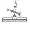 Azuma Industrial Broom/Dustpan Flexible Broom Wood Handle 30 Spare, Head