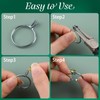URROMA 4Pcs Wedding Ring Try-On Tool Ring, Gemstone Holder Ring