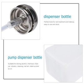 Baluue Empty Seal Alcohol Dispenser Anti-Static Press Plastic Pump Bottles Square 2 Pack