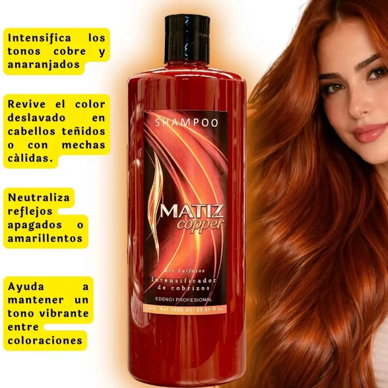 Kit Shampoo 1lt Copper + Tratamiento Intensificador Copper