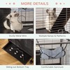 PawHut Metal Small Animal Cage, 4-Tiers Rolling Big Ferret Cage