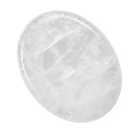 Weißer Quarz Daumenstein – 45mm Ovaler Polierter Heilstein zur Angstlinderung, Meditation, Tragbarer Handschmeichler gegen Stress, Chakra-Ausgleich & Spirituelles Geschenk für Frauen und Männer