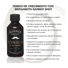 Barber Shot Tónico De Crecimiento Bergamota Cabello Barba Cítrica