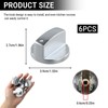 6 Pcs Universal Gas Stove Knobs - 6MM Durable Metal