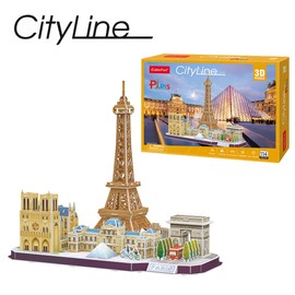 3D Puzzle - Puzzle Paris 3D Puzzle Children and 3D Puzzle Adults, 3D Puzzle Girls, 3D Puzzle with 114 Pieces, Models for Assembling by Adults