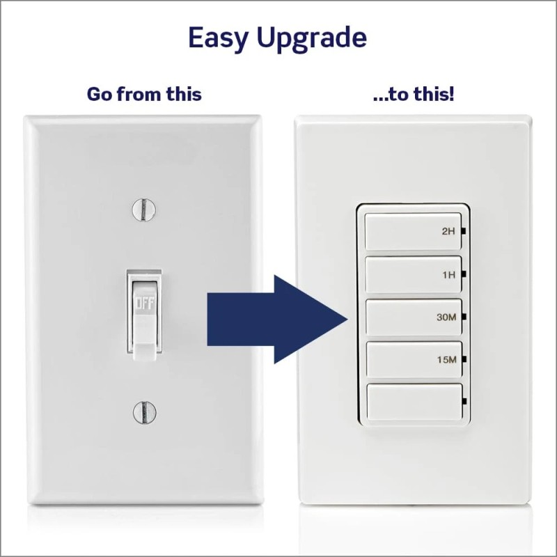Leviton 15 Amp Decora Countdown Timer Switch White Easy Install