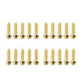 Banworks Stainless Steel American #2 x 3/8" Guitar Tuning Keys Pegs Screws Guitar/Bass Tuning Machine Head Screws for Gibson Les Paul SG American Fender Elctric Guitars Pack of 20 JT/JXQLS-01 Golden