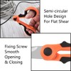 2Pcs Orange Electrician Scissors with Protective Cover, Non Slip Serrated