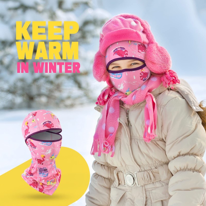 WAWSAM Space Children's Balaclava Face Mask for Boys, pink