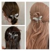 4PCS Haarklammern, Perlen-Haarklammern, rutschfeste Metall-Haarspangen, starker Halt, Haarschmuck für Damen