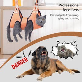 Pet Grooming Hammock - Dog Nail Cutting Hammock,Professional Pet Sling for Restraint, Bathing Assistance, Scratch Prevention