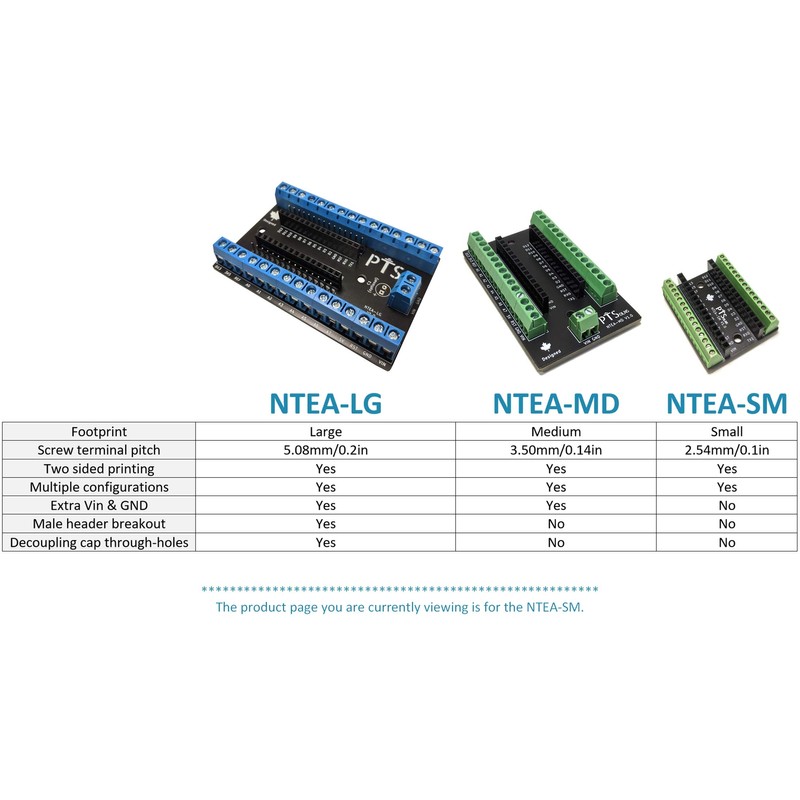 PTSolns Breakout Board BoB Expansion Adapter for Microcontroller (Nano, NTEA-SM)