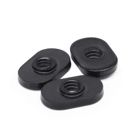 Bueyfolt 20 Packs 1/4-20 Black T-Nuts, Centered Thread Slide in Economy for T Slot Track, Applicable to 15 Series or 1.5 Inch Base Aluminum Extrusion