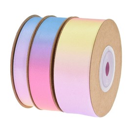 SHTGOI 9 m Satin Ribbon 15 mm Wide Rainbow Ribbon Satin Ribbons Silk Ribbon Gift Ribbon Decorative Ribbon Ribbon Fabric Ribbon Decorative Ribbon for Wedding Valentine's Day Decoration Flowers Gift