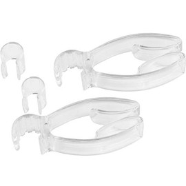 Werkzeyt ZYT144 Shampoo & Shower Gel Bottle Holder - Pack of 2 - Easy to Install on Shower Rail - Clear Acrylic / Shampoo Holder / Shampoo Tray / ZYT144