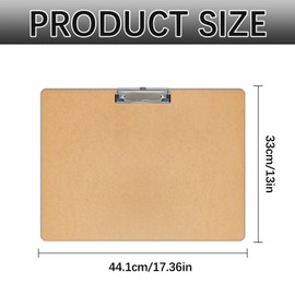 2 PCS Extra Large 11x17 clipboard, Wood Cleats with Low Profile Clips for Drawing, Sketching, and Art Boards, Horizontal Wood Lapping, Landscape Layout (3mm Thickness (2Pack11x17 Clipboard)