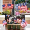 12 Packs 5x8 Inch Small American Flags on Stick, USA