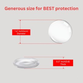 6 Pack 2" Clear Door Stoppers for Wall, Large Round Reusable Transparent，Round Wall Shield Cushion, Quiet Wall Protector for Door Handle, Guard Door Bumper Silencer Self - Adhesive