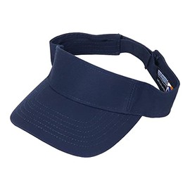 New Hattan Men's Women's Solid Color Unisex Velcro Sun Visor, Sports, Running, Tennis, Golf, Walking, navy