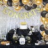 Black Gold Confetti Balloons 50 pcs - 12 Inch Gold