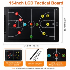 15 Inch Magnetic LCD Basketball Coaching Board Set