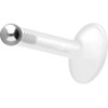 PIERCINGLINE PTFE Labret with Internal Thread, Titanium Ball Attachment, Piercing,