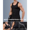 LWISMIL 3 Pack Black Compression Tank Top Men Sleeveless T-Shirt
