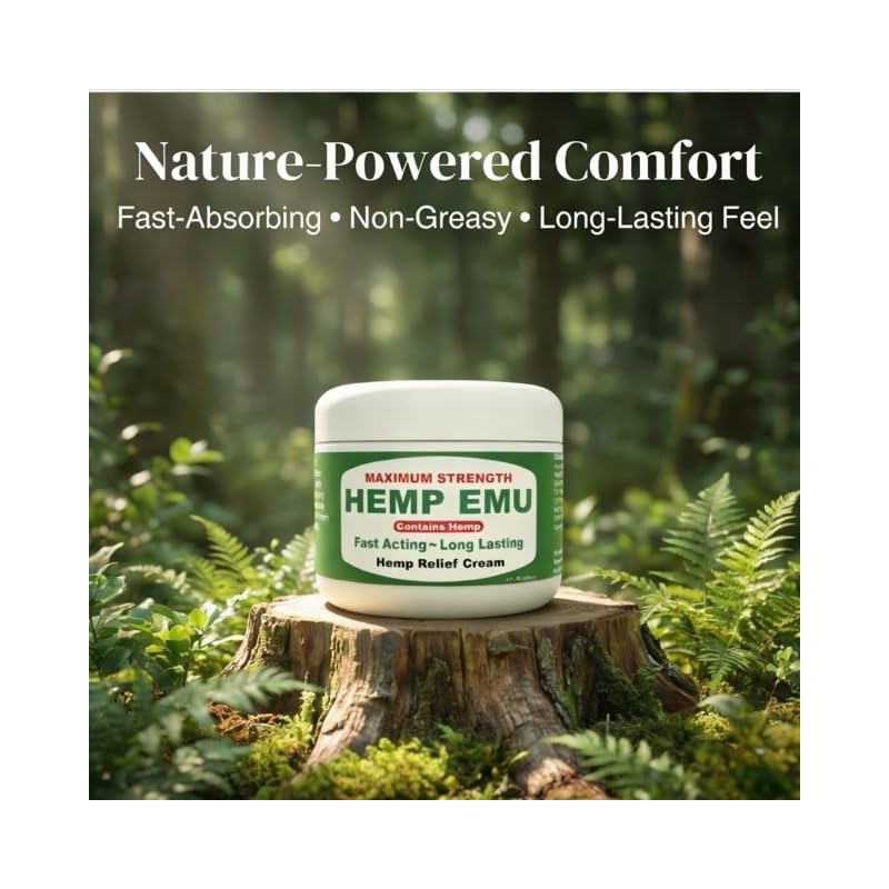 Hemp Emu Joint & Muscle Cream, 4 Oz.