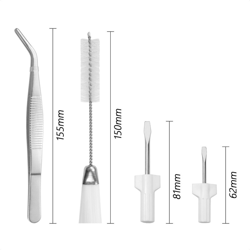 FIKLOTA 4-Piece Sewing Machine Cleaning Repair Tool Kit Includes Tweezers,