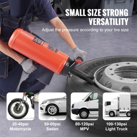 Happybuy Tire Bead Blaster, 150 PSI, Handheld 2.4 Gal/9 L Air Bead Seater, Portable Inflation Tool for Trucks, ATVs, Cars, and Tractor Tire Repairs, 87-116 PSI