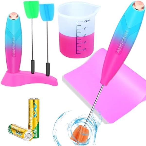 Epoxy Resin Mixer,Paint Mixer,Electric Stirrer Resin Mixer for Minimizing Bubbles,