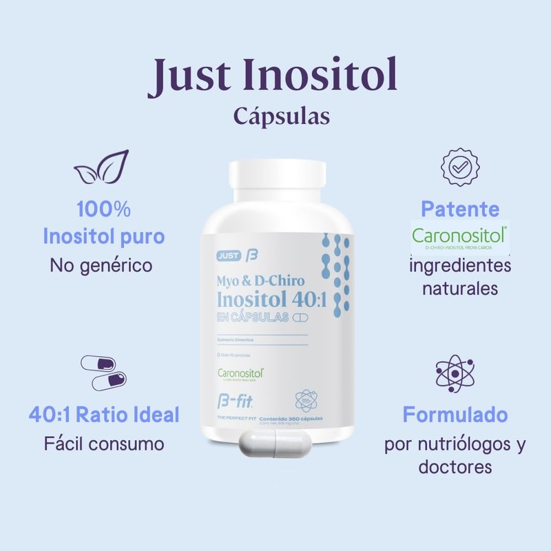 B-FIT B Just Inositol - Myo Inositol y D-Chiro Inositol