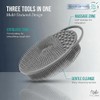 Avilana Silver Edition Exfoliante Corporal Silicón Cepillo Baño Doble Cara