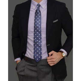 RunootPR - Corbata de microfibra para hombre, diseño clásico de lunares, a rayas, diseño de cachemira, para boda, fiesta de negocios, regalo, Blue-margarita Print S006b, 57"