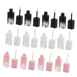 Healeved 12pcs Gradient Color DIY Lip Glaze Tubes Reusable Empty Lip Honey Containers for Women Cosmetic Storage
