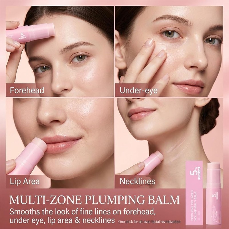 Pink Collagen Volume Multi Balm Stick for All Skin Types