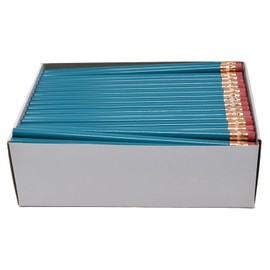 Pencil Guy Blank Round Pencils Teal 144 to a box