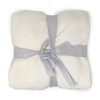 allgala 60x45 Super Soft Flannel Plush Light Weight Throw Blanket-Cream-BLK82322