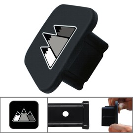 omlkibo 2 Inch Tri-Color 3 Color Logo Trailer Hitch Tube Cover Plug Cap, Rubber Receiver Tube Hitch Plug Compatible with Toyota Car Accessories. (White Gray B)