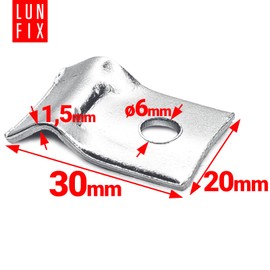 Mounting Clamp Rod Mat Fence Tension Wire Holder with Self-Tapping Screws Wire Mesh Galvanised Set of 10