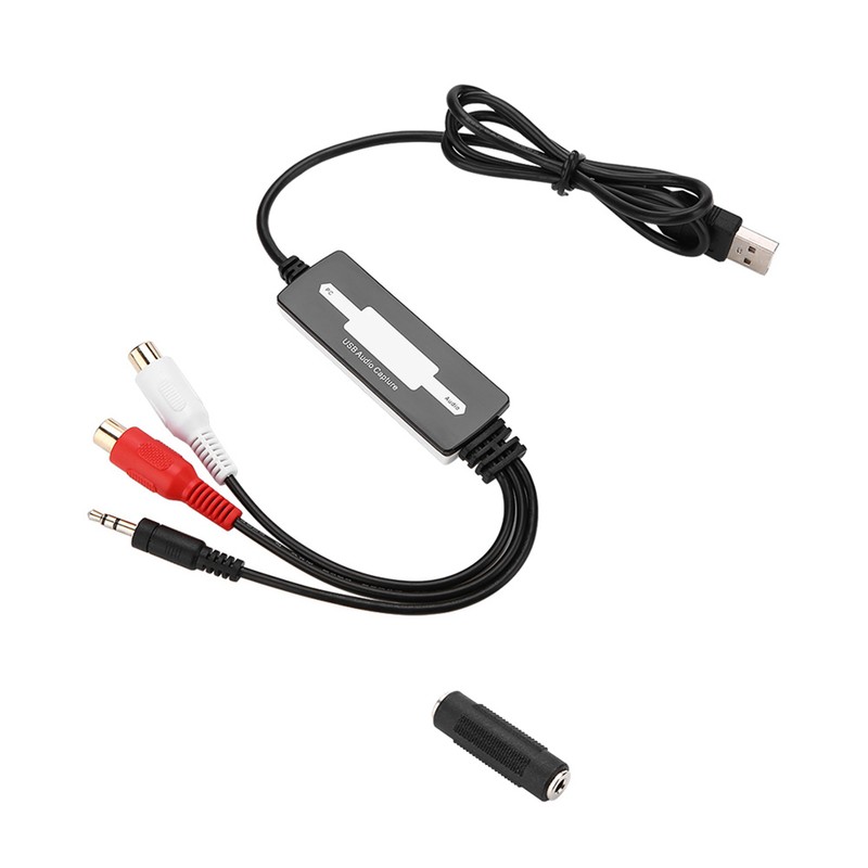 USB Audio Capture Recorder Card Converts Turntables Cassettes to MP3/WAV
