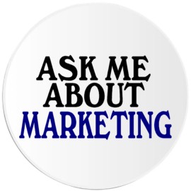Kiwi Gifts Ask Me About Marketing - 10 Pack Circle Stickers 3 Inch